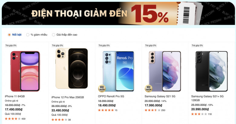 [Black Friday Điện Máy Xanh 2021] Điện Thoại Giảm Đến 33%