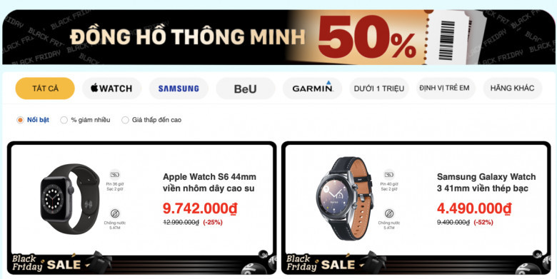 [Black Friday Điện Máy Xanh 2021] Đồng Hồ Thông Minh Giảm Giá Đến 50%