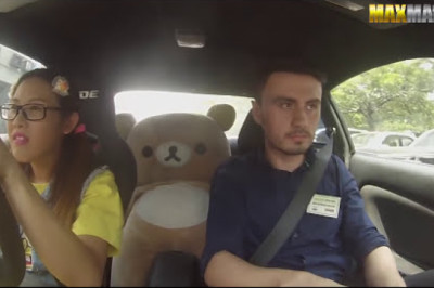 Driving school instructor gets pranked by drift racer