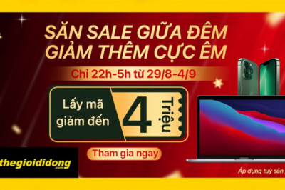 Săn mã giảm giá Thế Giới Di Động và Điện Máy XANH đến 4 triệu