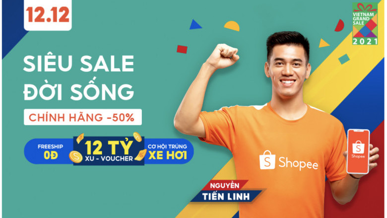 Shopee: Siêu sales 12/12/2021, cơ hội mua sắm giá tốt cuối năm